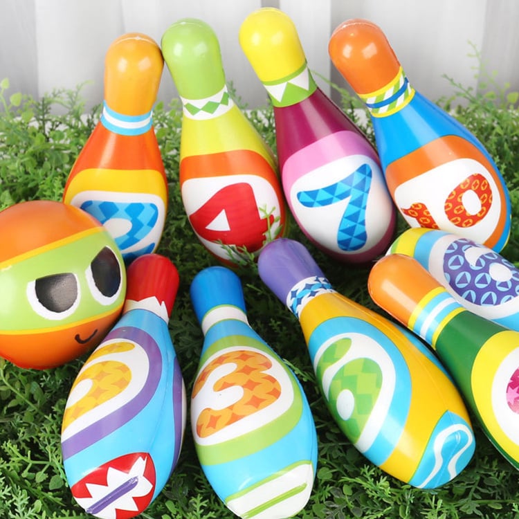 Zachte Bowling Set voor Kinderen – 10 Genummerde Kegels & 2 Ballen, Kinder Bowling Set met Cijfers 1-10 – Zachte Kegels en Ballen
[mwwsrc:70c0b4cbbaebdc6312114539c665f7cc11ecd241.jpg]