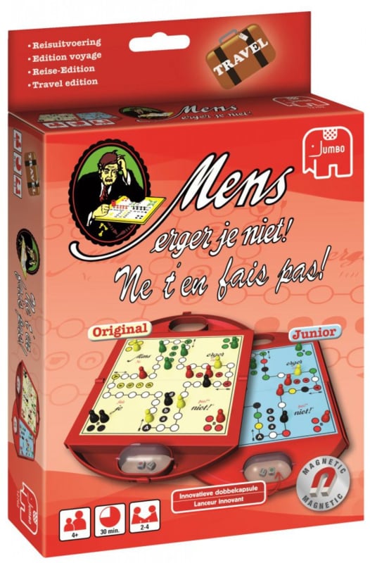 Mens erger je niet reis editie, Original en Junior
[mwwsrc:726f0283a3d72ee9e113387d9de195d9de4ceb80.jpg]